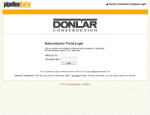 Tablet Screenshot of donlarcorp.pipelinesuite.com