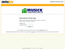 Tablet Screenshot of musick.pipelinesuite.com