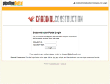 Tablet Screenshot of cardinalconstructionco.pipelinesuite.com