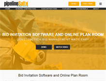Tablet Screenshot of pipelinesuite.com