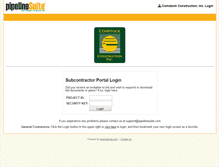 Tablet Screenshot of comstockconst.pipelinesuite.com