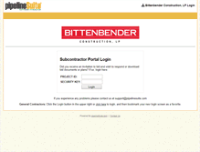 Tablet Screenshot of bittenbenderconstruction.pipelinesuite.com