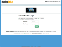 Tablet Screenshot of premierconstructiongroupinc.pipelinesuite.com